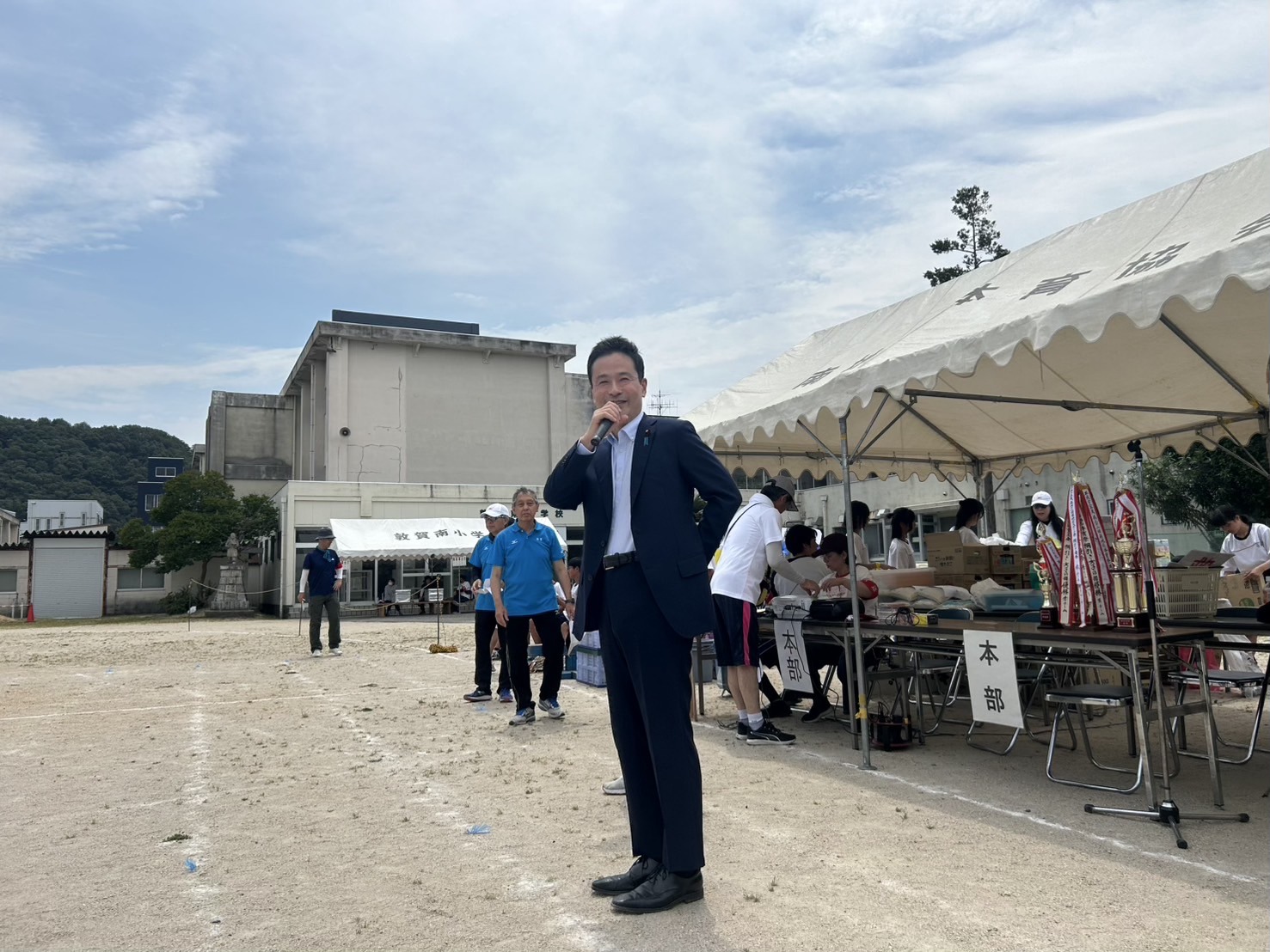 地元運動会にて皆様からの要望聞き