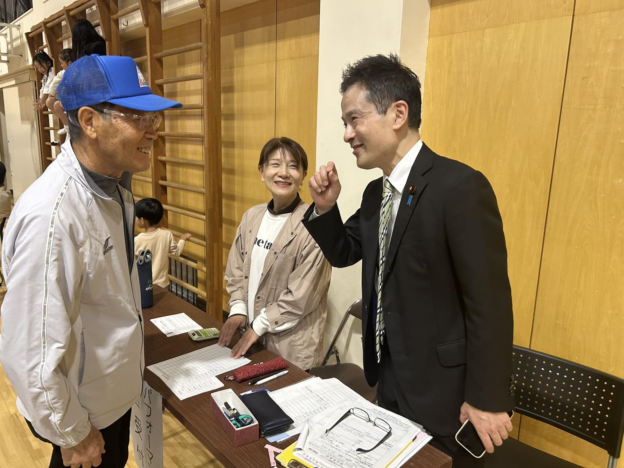 総理指名選挙を終えて地元に